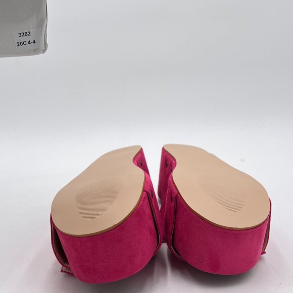 Women’s Pink Open Toe backless Espadrille Casual Flatform Platform Wedge Sandals - Picture 6 of 7